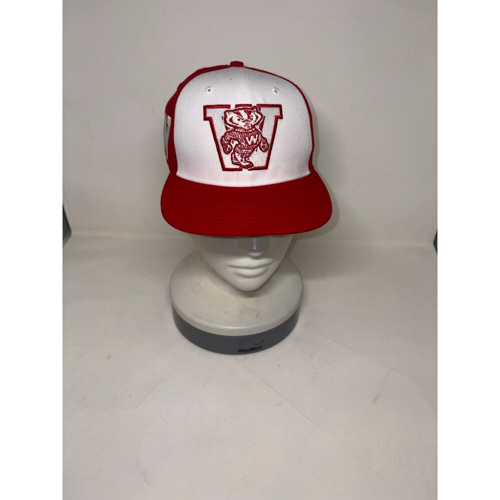 Wisconsin Forty Seven Red and White snap back hat
